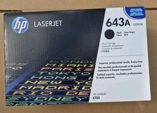 HP 643A Black LaserJet Print Toner Cartridge New & Sealed picture