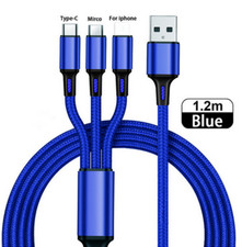 3 in 1 USB Fast Charging Cable Universal Multi Function Cell Phone Charger Cord picture