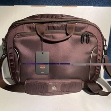 TUMI T-TECH TOP ZIP DELUXE DISCONTINUED LAPTOP PORTFOLIO BRIEFCASE MAROON picture