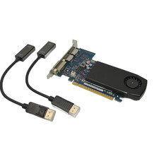HP NVIDIA GeForce GT 630 2GB PCIe Video Graphics Card + 2x DP to HDMI Adapters picture