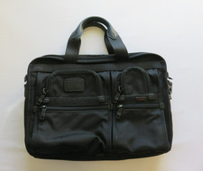 TUMI Alpha T-Pass 26141DH Laptop Bag Expandable Luggage Black Nylon NO STRAP* picture