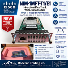 Cisco NIM-1MFT-T1/E1= 1-Port T1/E1 Voice Data Network Module NEW SEALED picture