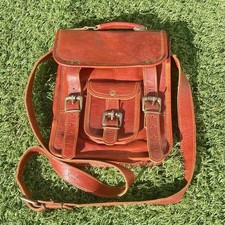 Vintage Genuine Leather iPad/Tablet/tab/Kindle Satchel Cross Body Shoulder Bag picture