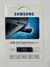 New Samsung 32GB BAR Blue (Plastic) USB 3.0 Flash Drive MUF-32BC/AM picture