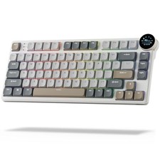 RK ROYAL KLUDGE  N80 Low Profile Mechanical Keyboard - N80-SANDY/GRAY picture