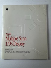 Vintage Apple Multiple Scan 1705 Display User Manual picture
