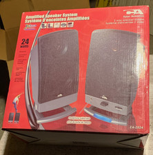 Cyber Acoustics CA-2024 2.0 Wired Computer Speakers 24W 3.5mm Gray/Black picture