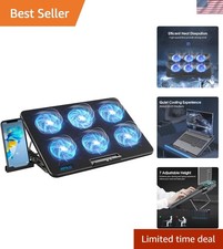 Powerful 6-Fan Laptop Cooler with Adjustable Heights and Anti-Slip Design picture