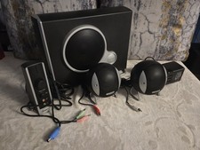 GATEWAY Computer Speaker System Full Set G-MAX 2100 Power Module RCA Tested picture