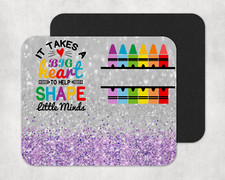 Glitter Custom Name Purple Mousepad, Teacher Gift, Back to School, Christmas picture