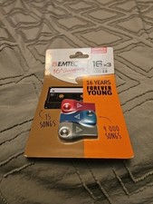 EMTEC 3-PACK FLASH DRIVE USB 2.0 16 GB BLUE, GRAY, RED - BRAND NEW picture