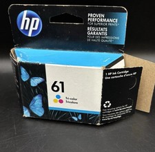 Genuine New HP 61 Tri-Color Ink Cartridge CH562WN New picture
