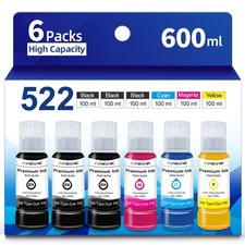 522 High Capacity Ink Replacement for Epson 522 ET-2800 Refill Bottles picture