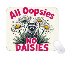 Funny Raccoon Quote Desk Mat Cute Humor Gaming Mouse Pad picture