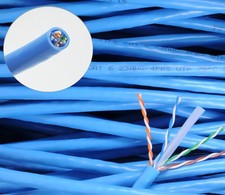 300ft Blue RJ45 CAT6 Ethernet LAN Network Solid Wire 23 AWG UTP Bulk Cable picture
