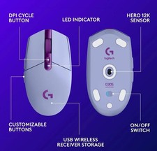 Logitech - G305 LIGHTSPEED Wireless Optical 6 Programmable Button Gaming Mous picture