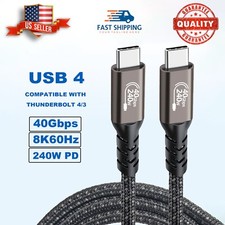 USB4 Cable 40Gbps 240W USB-C to C 8K Video Data Thunderbolt 4/3 Compatible picture