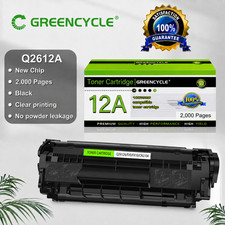 GREENCYCLE Q2612A 12A Toner Cartridge Compatible with HP LaserJet 1015 1022 3015 picture