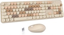 UBOTIE Colorful Computer Wireless Keyboard Mice Combo 2.4GHz USB Connection picture