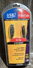 NEW BELKIN Printer Cable USB 2 High-Speed 2.0 Cable 10 FEET USB A Plug to B Plu picture