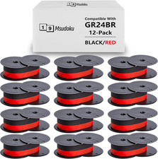 12 Pack Calculator Ink Ribbons for Canon MP11DX Porelon 11216 Sharp EL 1197PIII picture