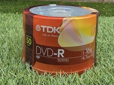 TDK DVD-R 50 Pack 1-16x 4.7GB/GO Recordable Writable Discs Spindle New Sealed  picture