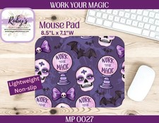 Work your Magic Mouse Pad Pastel Goth Witchy Cute Halloween Desk Decor Gothic picture