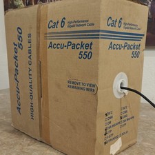 Accu-Packet 550 Cat6 Stranded Bulk Cable - Black - 24AWG 4PR - Approx 926ft picture