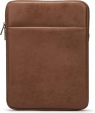 Kinmac Laptop Sleeve 15.6 16 Inch Vertical Case 360 Protective Cover Coffee PU picture