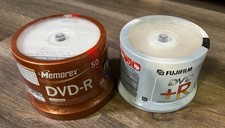 Memorex DVD-R 50pk + Fujifilm DVD+R 50pk 4.7GB 16X New Sealed 100 Discs picture