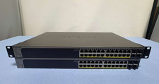 QTY 2 NETGEAR ProSafe GS728TP 24-Port Gigabit Smart Switch w/ PoE & 4 SFP Ports picture