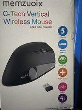Memzuoix C-tech Vertical Wireless Mouse - Black picture