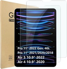 2PCS Glass Screen Protector for iPad Pro 11 inch 2022/2021/2020 4th/3rd/2nd Gen picture