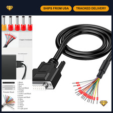 10Ft 26AWG DB15 Female RS232 Serial Extension Cable - 15 Pin Connector, Durable picture