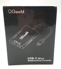 New QGeeM 8 Port USB-C Multifunctional Converter New Sealed In Plastic picture