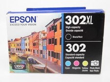 New Epson 302XL C13T01XC20 Black Yellow Cyan and Magenta Ink Cartridge Exp 2028 picture