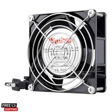 AC Power Axial Fan 110V 120V 92mm 90mm x 25mm Dual Ball Metal for DIY Ventila... picture