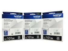 3 Brother LC101BK Black Ink Cartridge New Exp 06/2027 picture