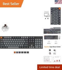 K10 Full Size 104 Keys Bluetooth Wireless Mechanical Gaming Keyboard for Mac ... picture