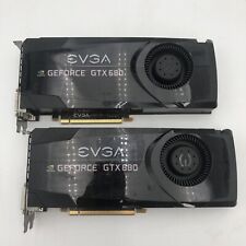 LOT OF 2 EVGA Nvidia GeForce GTX 680 Graphics Card EVGA077 Rev 1 02G-P4-2680-B1 picture