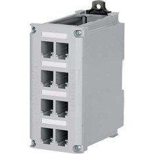 Panduit - CDPP8RG-S - IndustrialNet Mini-Com 8-port DIN Rail Shielded Patch picture