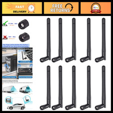 Dual Band WiFi Antenna 2.4GHz 5GHz 3dBi MIMO RP-SMA Male (10-Pack) for Router, U picture