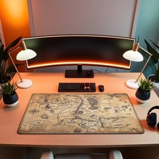Middle Earth Map Mouse Pad | LOTR Gaming Desk Mat picture