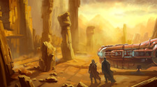 Landscape star wars science fiction jedi vehicle Custom Gaming Mat Desk picture