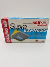 Diamond Supra Express 56K External Modem V.90 Vintage Dial-Up PC Complete picture