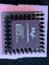 INTEL Overdrive DX40DP75 SZ959 Vintage CPU, GOLD RARE processor picture