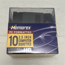 Memorex 3.5 Inch HD PC Formatted Computer Diskettes 10 Pack picture