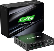 6 Port 2.5Gb Switch, 4X 2.5G RJ45+2X 10G SFP+, Plug & Play, Metal Housing picture