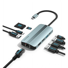 USB-C Docking Station, VILINICE 9-in-1, 87W PD Charging, Aircraft Grade Aluminum picture