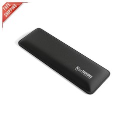 Non-Slip 12x4 Ergonomic Wrist Pad for Gaming Keyboards - Compact Black Design picture